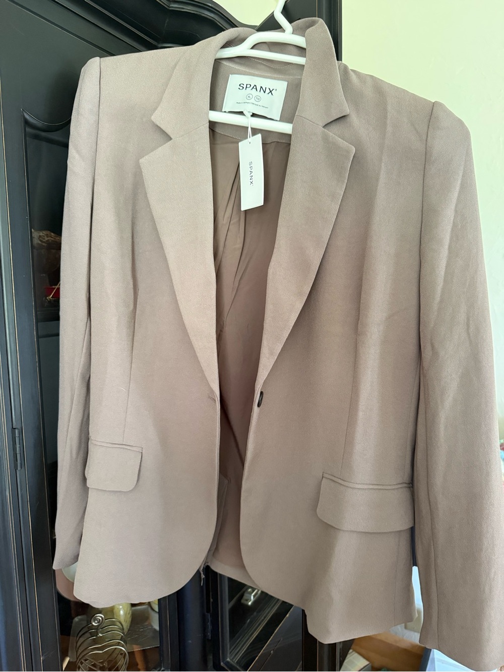 SPANX Women's Light Taupe Single-Button Blazer